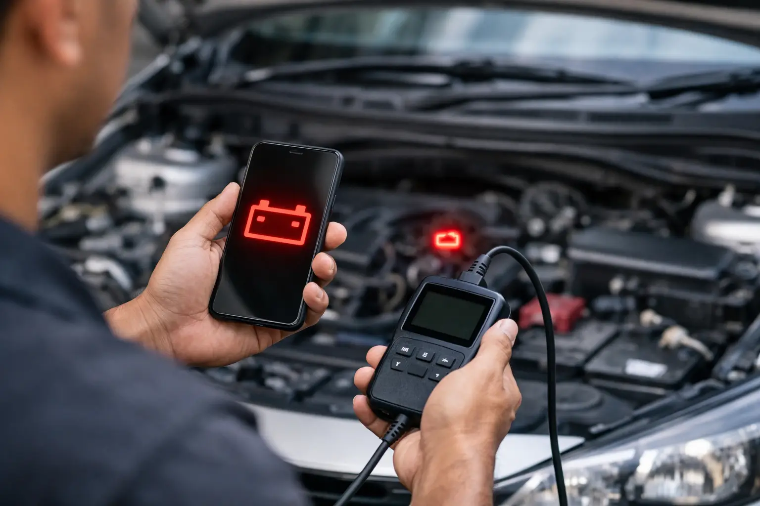 Battery Warning Light Diagnosis Mobile