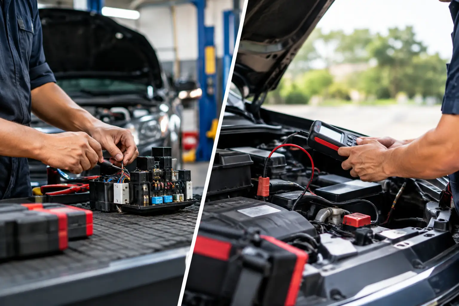 Workshop Repair vs Mobile Auto Electrician